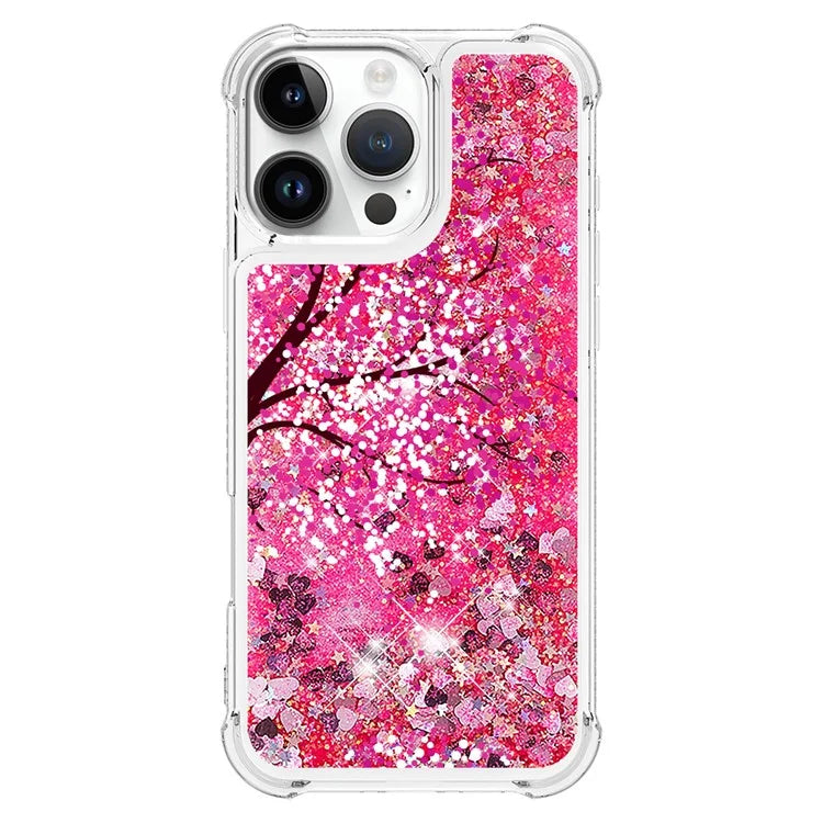 YB Quicksand Series-2 For iPhone 16 Pro Max Case Liquid Quicksand Pattern TPU Phone Cover