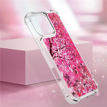 YB Quicksand Series-2 For iPhone 16 Pro Max Case Liquid Quicksand Pattern TPU Phone Cover