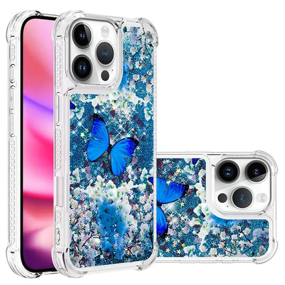 YB Quicksand Series-2 For iPhone 16 Pro Max Case Liquid Quicksand Pattern TPU Phone Cover