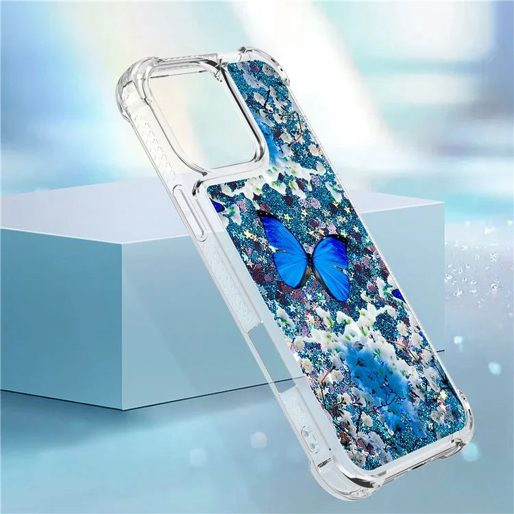 YB Quicksand Series-2 For iPhone 16 Pro Max Case Liquid Quicksand Pattern TPU Phone Cover