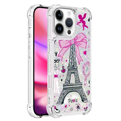 YB Quicksand Series-2 For iPhone 16 Pro Max Case Liquid Quicksand Pattern TPU Phone Cover