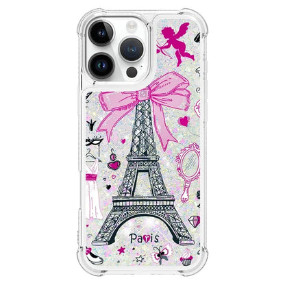 YB Quicksand Series-2 For iPhone 16 Pro Max Case Liquid Quicksand Pattern TPU Phone Cover