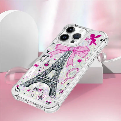 YB Quicksand Series-2 For iPhone 16 Pro Max Case Liquid Quicksand Pattern TPU Phone Cover