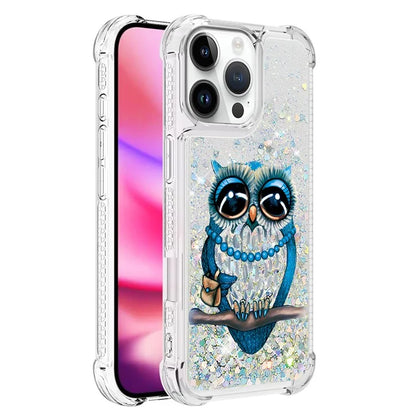 YB Quicksand Series-2 For iPhone 16 Pro Max Case Liquid Quicksand Pattern TPU Phone Cover