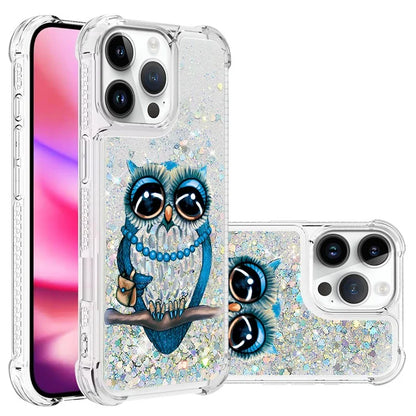 YB Quicksand Series-2 For iPhone 16 Pro Max Case Liquid Quicksand Pattern TPU Phone Cover