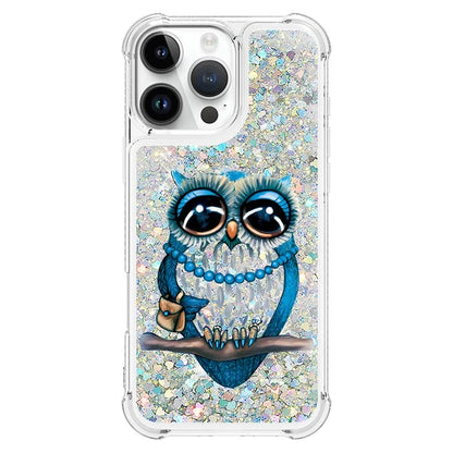 YB Quicksand Series-2 For iPhone 16 Pro Max Case Liquid Quicksand Pattern TPU Phone Cover