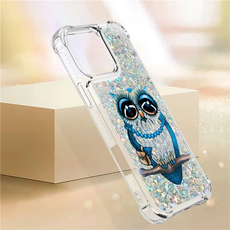 YB Quicksand Series-2 For iPhone 16 Pro Max Case Liquid Quicksand Pattern TPU Phone Cover