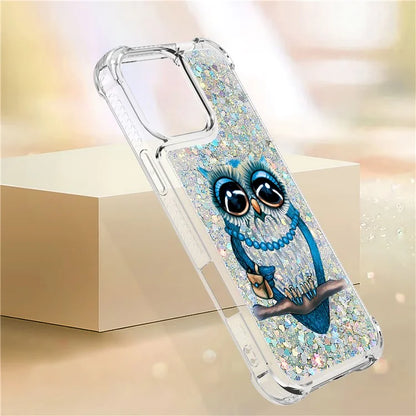 YB Quicksand Series-2 For iPhone 16 Pro Max Case Liquid Quicksand Pattern TPU Phone Cover