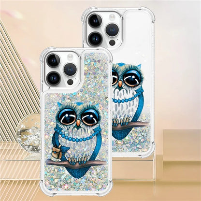 YB Quicksand Series-2 For iPhone 16 Pro Max Case Liquid Quicksand Pattern TPU Phone Cover