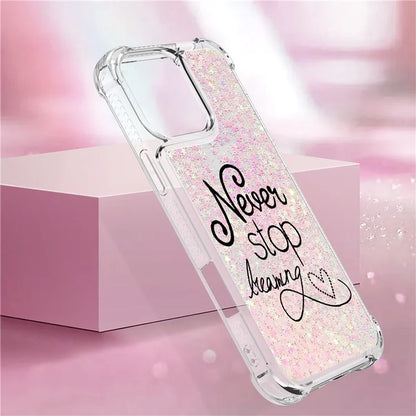 YB Quicksand Series-2 For iPhone 16 Pro Max Case Liquid Quicksand Pattern TPU Phone Cover