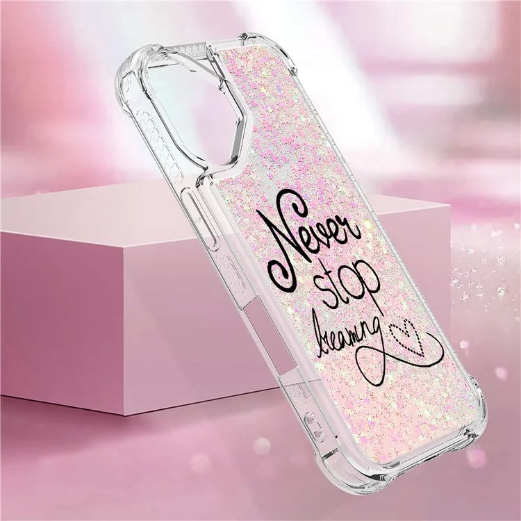 YB Quicksand Series-2 For iPhone 16 Plus Case Liquid Quicksand Pattern TPU Phone Cover