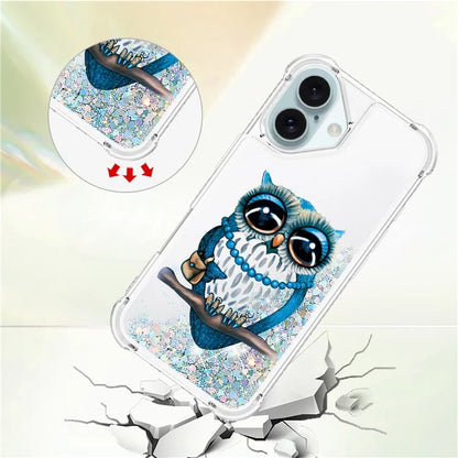 YB Quicksand Series-2 For iPhone 16 Plus Case Liquid Quicksand Pattern TPU Phone Cover