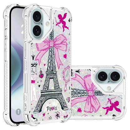 YB Quicksand Series-2 For iPhone 16 Plus Case Liquid Quicksand Pattern TPU Phone Cover
