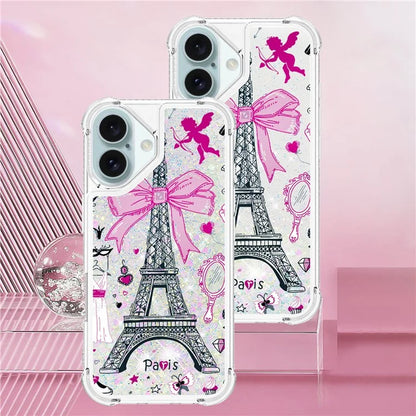 YB Quicksand Series-2 For iPhone 16 Plus Case Liquid Quicksand Pattern TPU Phone Cover