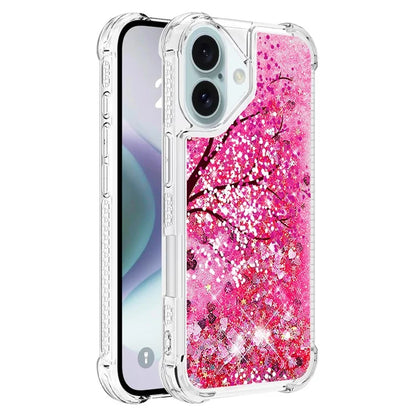 YB Quicksand Series-2 For iPhone 16 Plus Case Liquid Quicksand Pattern TPU Phone Cover