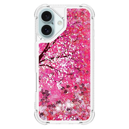 YB Quicksand Series-2 For iPhone 16 Plus Case Liquid Quicksand Pattern TPU Phone Cover