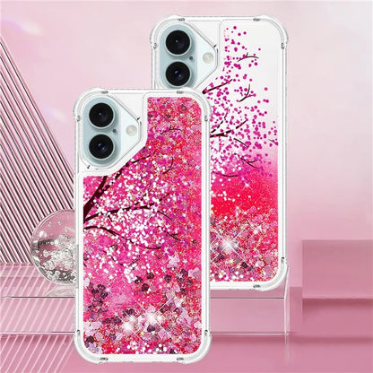 YB Quicksand Series-2 For iPhone 16 Plus Case Liquid Quicksand Pattern TPU Phone Cover