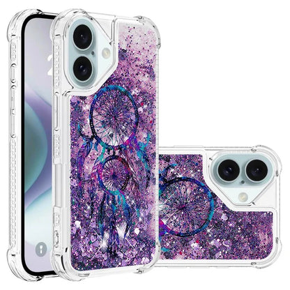 YB Quicksand Series-2 For iPhone 16 Plus Case Liquid Quicksand Pattern TPU Phone Cover