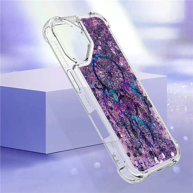 YB Quicksand Series-2 For iPhone 16 Plus Case Liquid Quicksand Pattern TPU Phone Cover