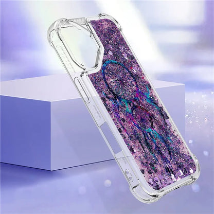 YB Quicksand Series-2 For iPhone 16 Plus Case Liquid Quicksand Pattern TPU Phone Cover