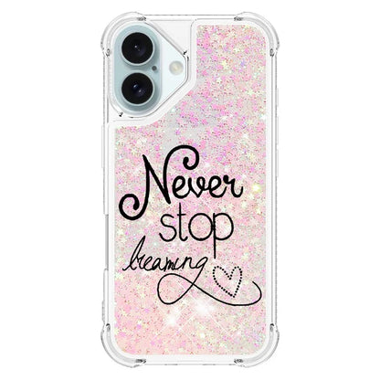YB Quicksand Series-2 For iPhone 16 Case Liquid Quicksand Pattern TPU Phone Cover