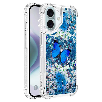 YB Quicksand Series-2 For iPhone 16 Case Liquid Quicksand Pattern TPU Phone Cover