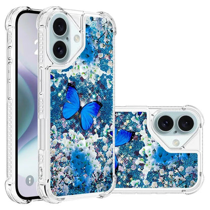 YB Quicksand Series-2 For iPhone 16 Case Liquid Quicksand Pattern TPU Phone Cover