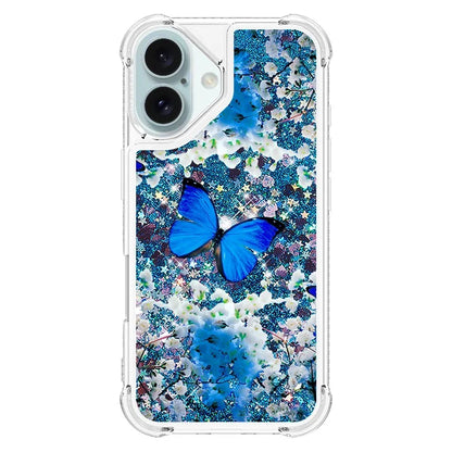 YB Quicksand Series-2 For iPhone 16 Case Liquid Quicksand Pattern TPU Phone Cover