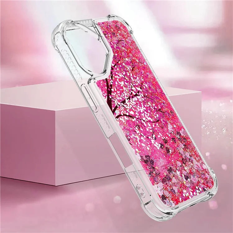 YB Quicksand Series-2 For iPhone 16 Case Liquid Quicksand Pattern TPU Phone Cover