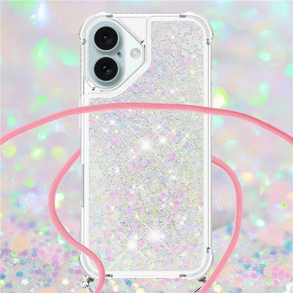 YB Quicksand Series-4 For iPhone 16 Case Floating Sequins Liquid TPU Phone Cover