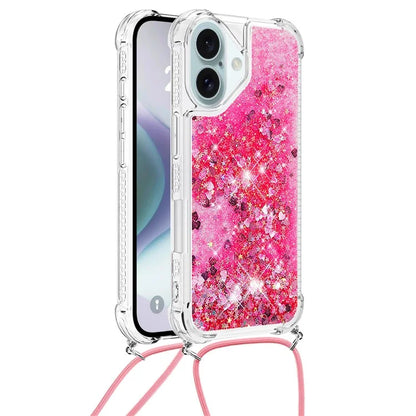 YB Quicksand Series-4 For iPhone 16 Case Floating Sequins Liquid TPU Phone Cover