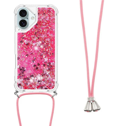 YB Quicksand Series-4 For iPhone 16 Plus Case Floating Sequins Liquid TPU Phone Cover