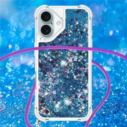 YB Quicksand Series-4 For iPhone 16 Plus Case Floating Sequins Liquid TPU Phone Cover