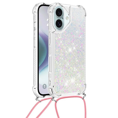 YB Quicksand Series-4 For iPhone 16 Plus Case Floating Sequins Liquid TPU Phone Cover