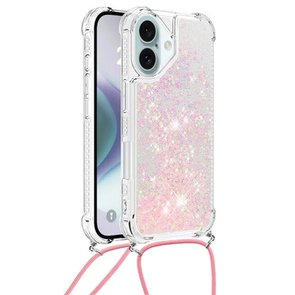 YB Quicksand Series-4 For iPhone 16 Plus Case Floating Sequins Liquid TPU Phone Cover