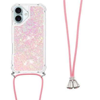 YB Quicksand Series-4 For iPhone 16 Plus Case Floating Sequins Liquid TPU Phone Cover