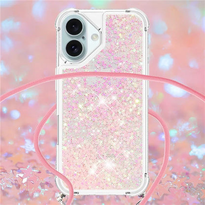 YB Quicksand Series-4 For iPhone 16 Plus Case Floating Sequins Liquid TPU Phone Cover
