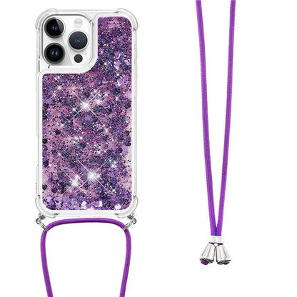 YB Quicksand Series-4 For iPhone 16 Pro Max Case Floating Sequins Liquid TPU Phone Cover