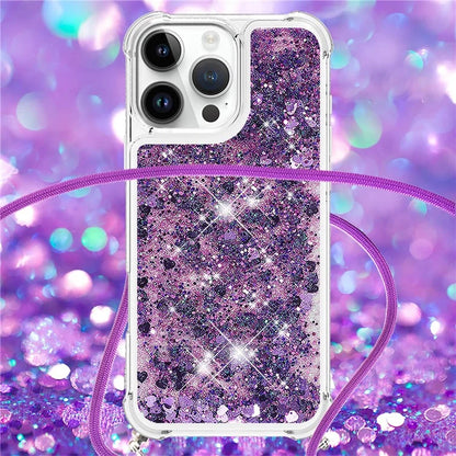 YB Quicksand Series-4 For iPhone 16 Pro Max Case Floating Sequins Liquid TPU Phone Cover