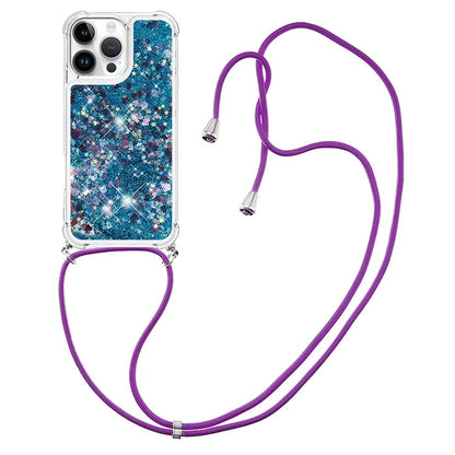 YB Quicksand Series-4 For iPhone 16 Pro Max Case Floating Sequins Liquid TPU Phone Cover