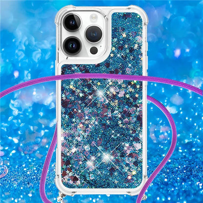YB Quicksand Series-4 For iPhone 16 Pro Max Case Floating Sequins Liquid TPU Phone Cover