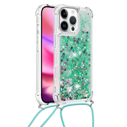 YB Quicksand Series-4 For iPhone 16 Pro Max Case Floating Sequins Liquid TPU Phone Cover