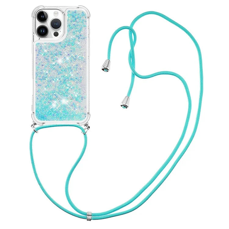 YB Quicksand Series-4 For iPhone 16 Pro Max Case Floating Sequins Liquid TPU Phone Cover