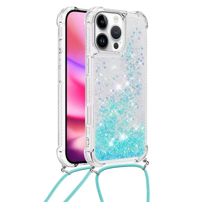YB Quicksand Series-4 For iPhone 16 Pro Max Case Floating Sequins Liquid TPU Phone Cover