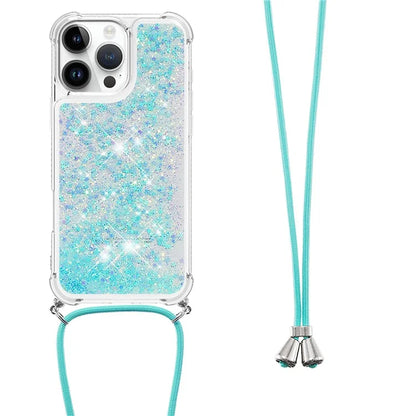 YB Quicksand Series-4 For iPhone 16 Pro Max Case Floating Sequins Liquid TPU Phone Cover