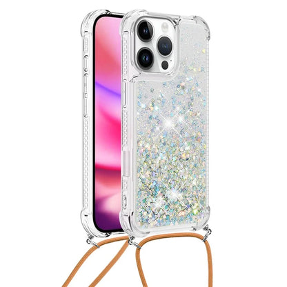 YB Quicksand Series-4 For iPhone 16 Pro Max Case Floating Sequins Liquid TPU Phone Cover
