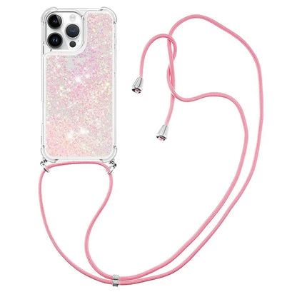 YB Quicksand Series-4 For iPhone 16 Pro Max Case Floating Sequins Liquid TPU Phone Cover