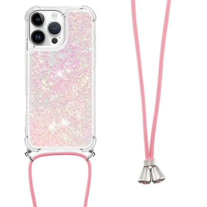 YB Quicksand Series-4 For iPhone 16 Pro Max Case Floating Sequins Liquid TPU Phone Cover