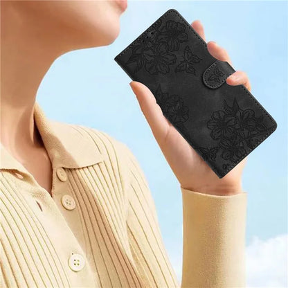 For Samsung Galaxy A06 Case Butterfly Flower Pattern Skin-Touch Leather Phone Cover