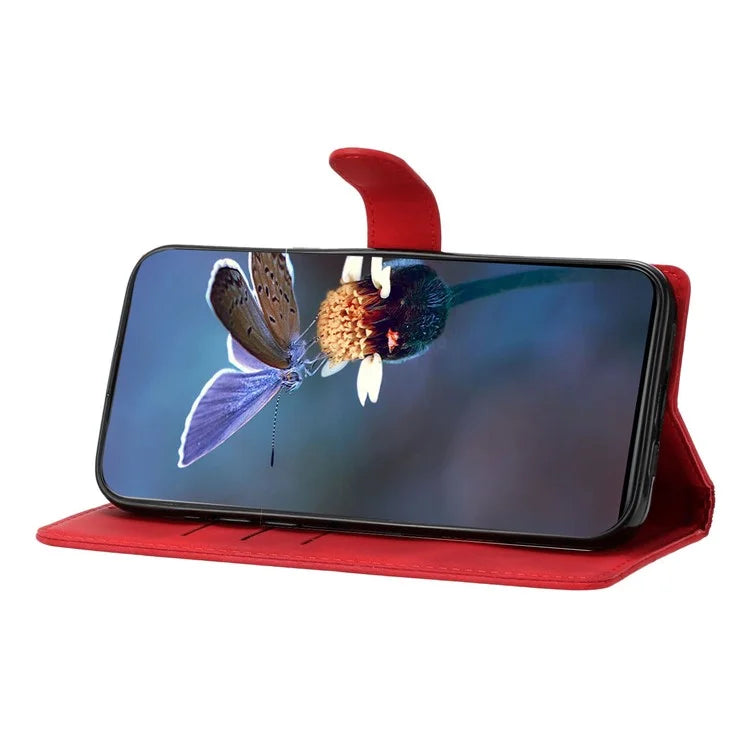 For Samsung Galaxy A06 Case Butterfly Flower Pattern Skin-Touch Leather Phone Cover